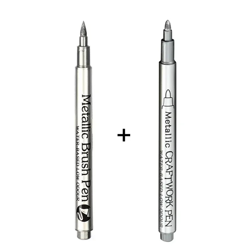 Buy The Best By Artsulli - Art is Long Life Short - 1-3Pcs Metallic Waterproof Permanent Marker Pens for DIY Epoxy Resin Mold Gold Silver