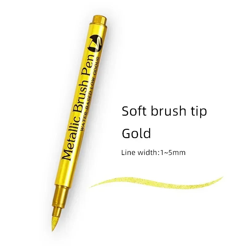 Buy The Best By Artsulli - Art is Long Life Short - 1-3Pcs Metallic Waterproof Permanent Marker Pens for DIY Epoxy Resin Mold Gold Silver