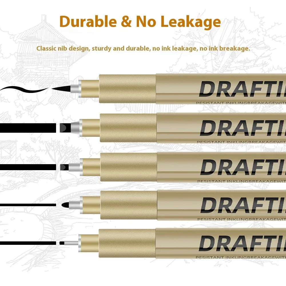 Buy The Best By Artsulli - Art is Long Life Short - 1/6/9/12 Pcs Manga Black Fineliner Marlers Various Pen Nibs For Sketch Architectural