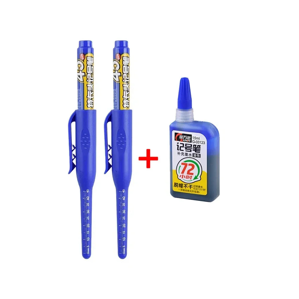 Buy The Best By Artsulli - Art is Long Life Short - 1-6Pcs 45mm Waterproof Head Nib Deep Hole Markers Pen Tile Carpenter Multi-purpose
