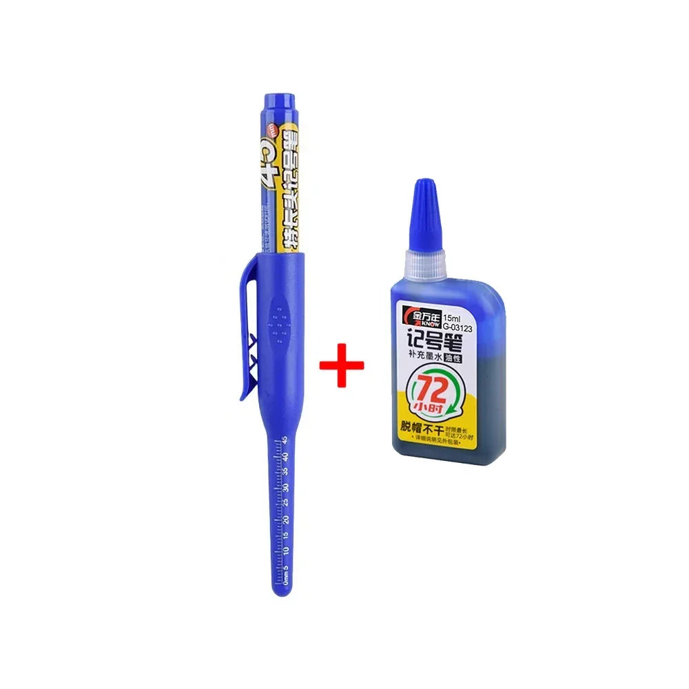 Buy The Best By Artsulli - Art is Long Life Short - 1-6Pcs 45mm Waterproof Head Nib Deep Hole Markers Pen Tile Carpenter Multi-purpose