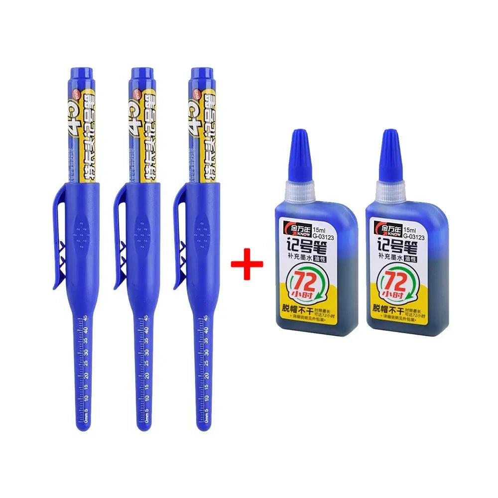 Buy The Best By Artsulli - Art is Long Life Short - 1-6Pcs 45mm Waterproof Head Nib Deep Hole Markers Pen Tile Carpenter Multi-purpose