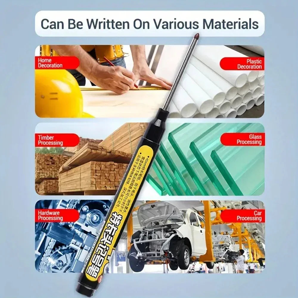 Buy The Best By Artsulli - Art is Long Life Short - 1-6Pcs 45mm Waterproof Head Nib Deep Hole Markers Pen Tile Carpenter Multi-purpose