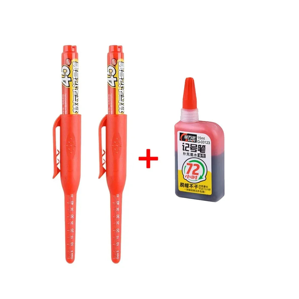 Buy The Best By Artsulli - Art is Long Life Short - 1-6Pcs 45mm Waterproof Head Nib Deep Hole Markers Pen Tile Carpenter Multi-purpose