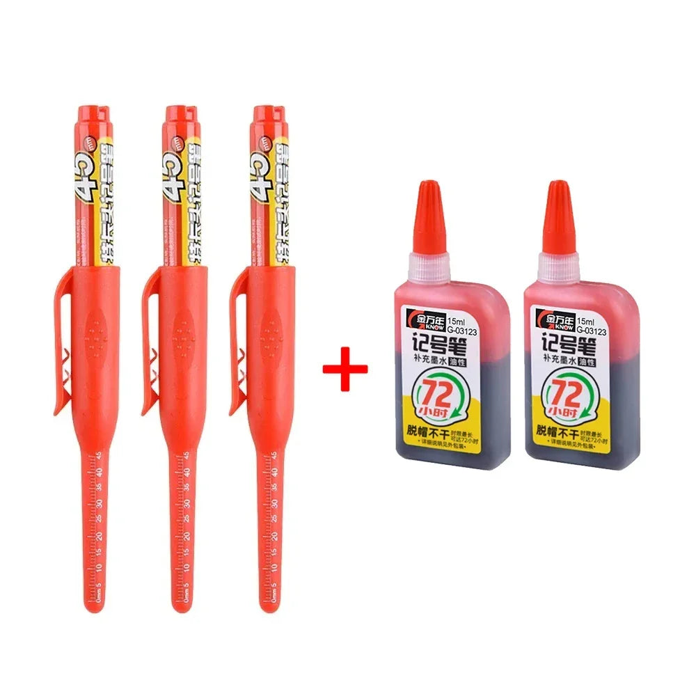 Buy The Best By Artsulli - Art is Long Life Short - 1-6Pcs 45mm Waterproof Head Nib Deep Hole Markers Pen Tile Carpenter Multi-purpose