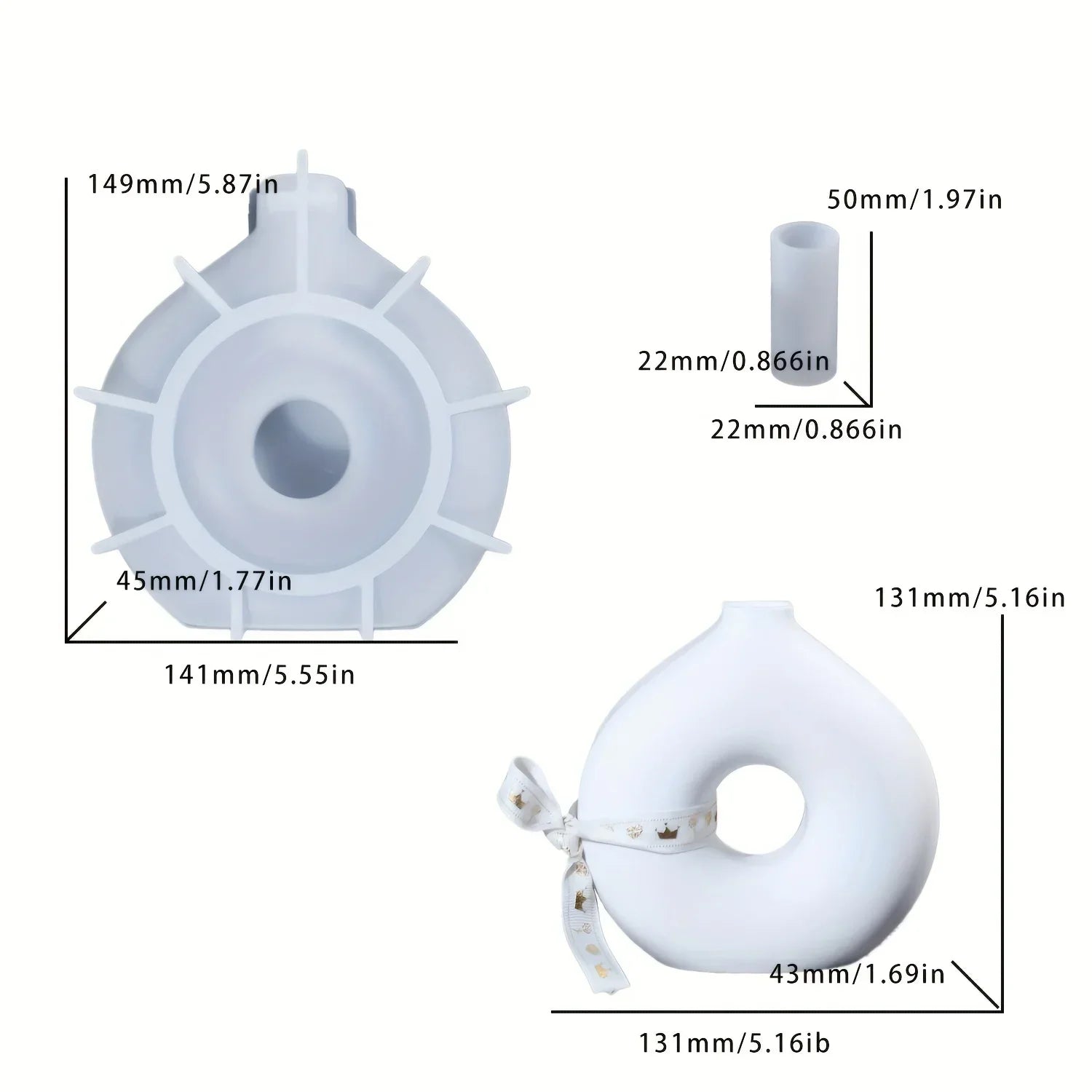 Buy The Best By Artsulli - Art is Long Life Short - 1 DIY Round Vase Silicone Mould Epoxy Resin Handmade Plaster Home Decoration Making