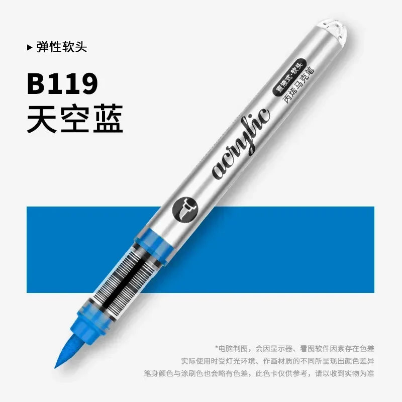 Buy The Best By Artsulli - Art is Long Life Short - 1 PC 120 Acrylic Markers Paint Pens Brush Tip For Rock Painting Wood Canvas School