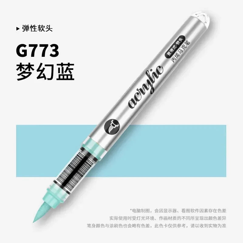 Buy The Best By Artsulli - Art is Long Life Short - 1 PC 120 Acrylic Markers Paint Pens Brush Tip For Rock Painting Wood Canvas School