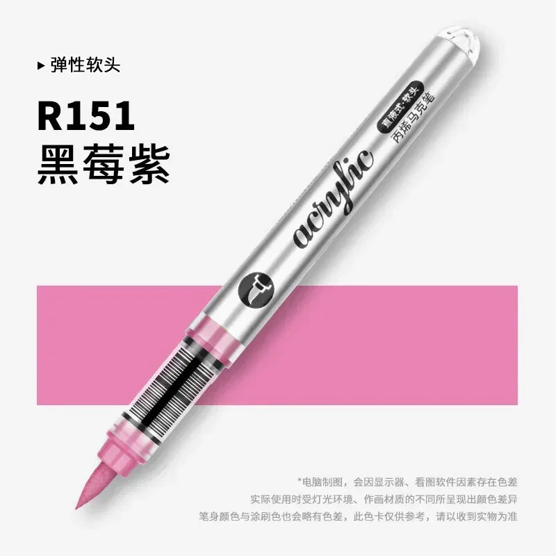 Buy The Best By Artsulli - Art is Long Life Short - 1 PC 120 Acrylic Markers Paint Pens Brush Tip For Rock Painting Wood Canvas School