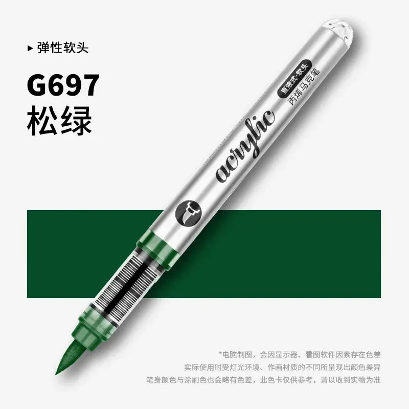 Buy The Best By Artsulli - Art is Long Life Short - 1 PC 120 Acrylic Markers Paint Pens Brush Tip For Rock Painting Wood Canvas School