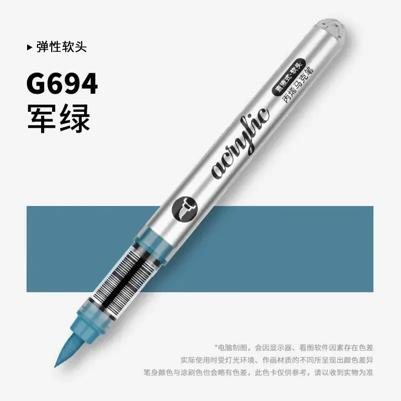 Buy The Best By Artsulli - Art is Long Life Short - 1 PC 120 Acrylic Markers Paint Pens Brush Tip For Rock Painting Wood Canvas School