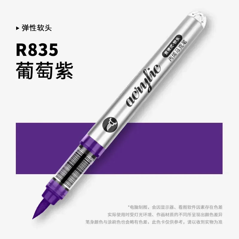 Buy The Best By Artsulli - Art is Long Life Short - 1 PC 120 Acrylic Markers Paint Pens Brush Tip For Rock Painting Wood Canvas School