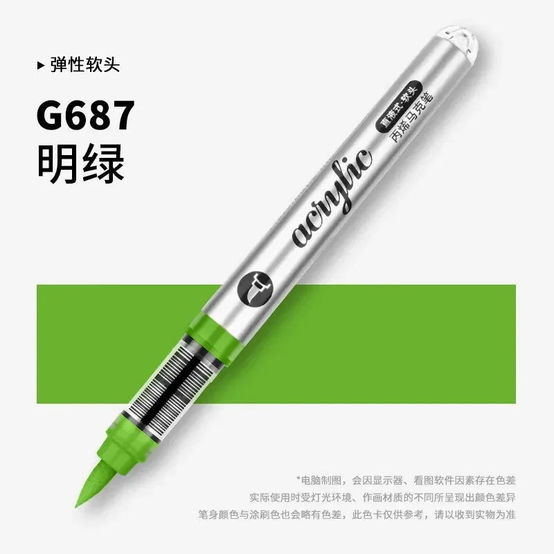 Buy The Best By Artsulli - Art is Long Life Short - 1 PC 120 Acrylic Markers Paint Pens Brush Tip For Rock Painting Wood Canvas School