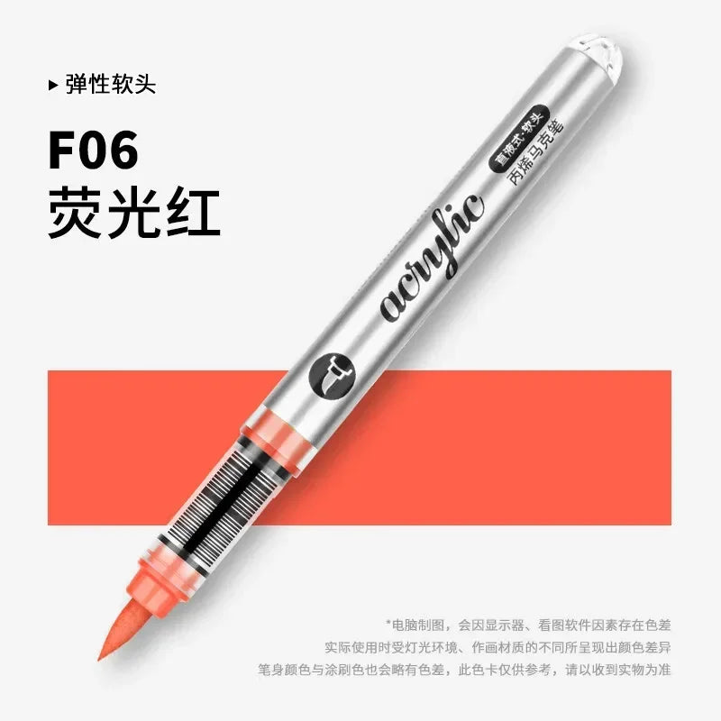 Buy The Best By Artsulli - Art is Long Life Short - 1 PC 120 Acrylic Markers Paint Pens Brush Tip For Rock Painting Wood Canvas School