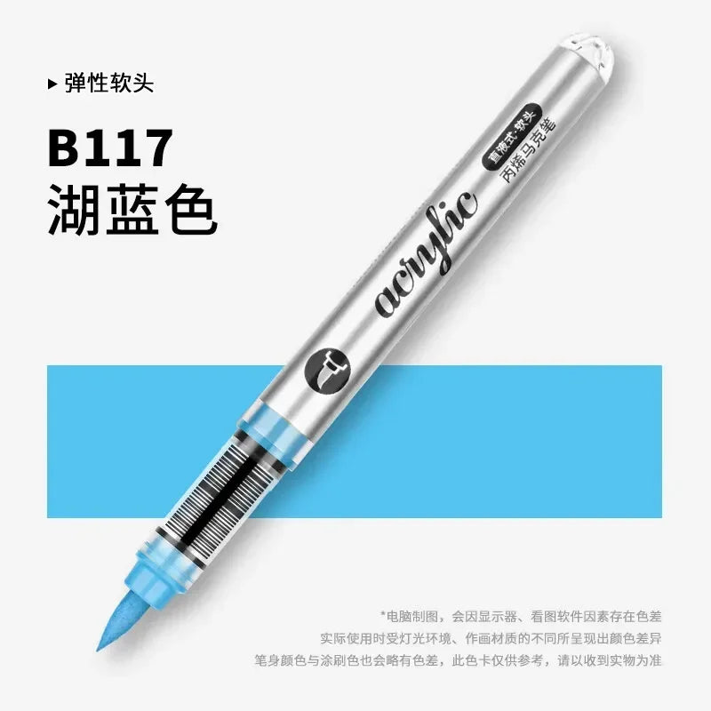 Buy The Best By Artsulli - Art is Long Life Short - 1 PC 120 Acrylic Markers Paint Pens Brush Tip For Rock Painting Wood Canvas School