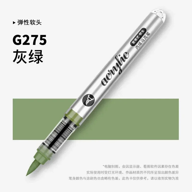 Buy The Best By Artsulli - Art is Long Life Short - 1 PC 120 Acrylic Markers Paint Pens Brush Tip For Rock Painting Wood Canvas School