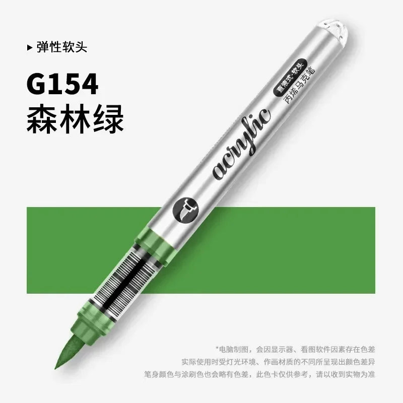 Buy The Best By Artsulli - Art is Long Life Short - 1 PC 120 Acrylic Markers Paint Pens Brush Tip For Rock Painting Wood Canvas School