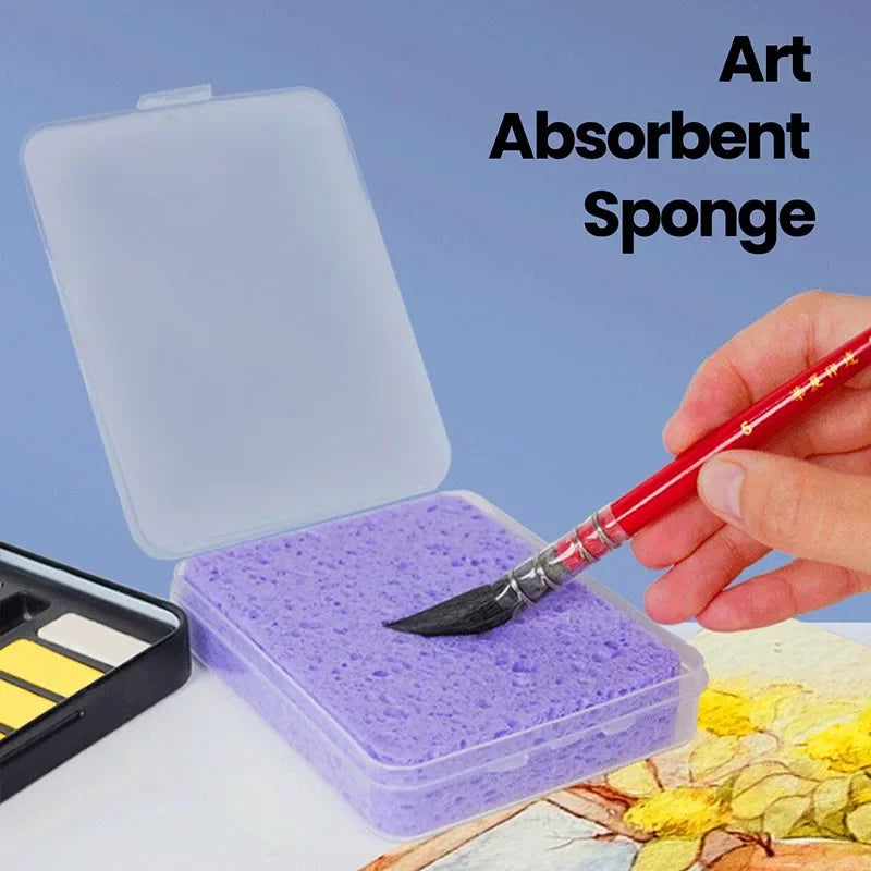 Buy The Best By Artsulli - Art is Long Life Short - 1 Pc Box Watercolor Painting Sponge Super Absorbent Supplies Brush Cleaning - 2026
