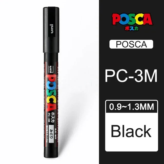 Buy The Best By Artsulli - Art is Long Life Short - 1 PC Japan Uni Posca Paint Marker Pen,PC-3M 0.9-1.3mm Acrylic Pen For CD Metal Glass