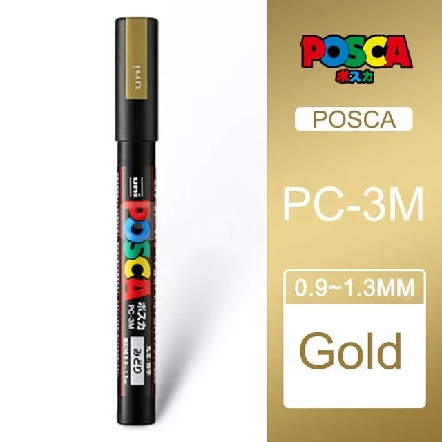 Buy The Best By Artsulli - Art is Long Life Short - 1 PC Japan Uni Posca Paint Marker Pen,PC-3M 0.9-1.3mm Acrylic Pen For CD Metal Glass