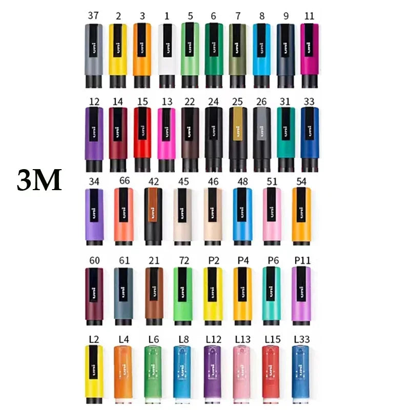 Buy The Best By Artsulli - Art is Long Life Short - 1 PC Japan Uni Posca Paint Marker Pen,PC-3M 0.9-1.3mm Acrylic Pen For CD Metal Glass