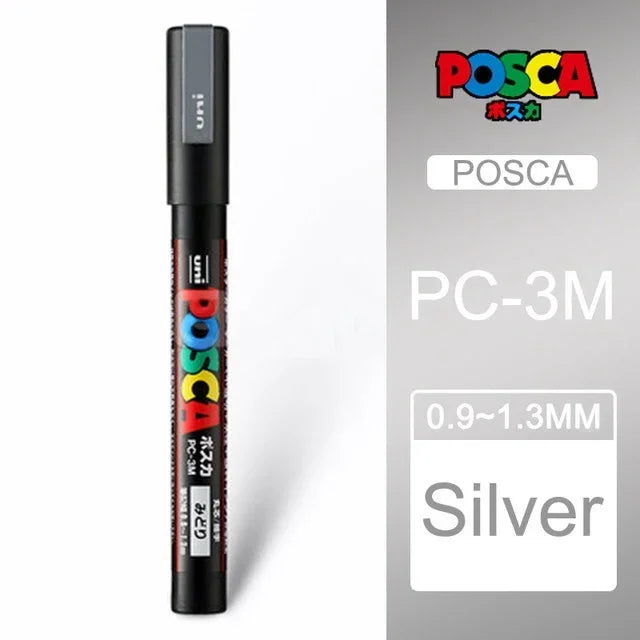 Buy The Best By Artsulli - Art is Long Life Short - 1 PC Japan Uni Posca Paint Marker Pen,PC-3M 0.9-1.3mm Acrylic Pen For CD Metal Glass
