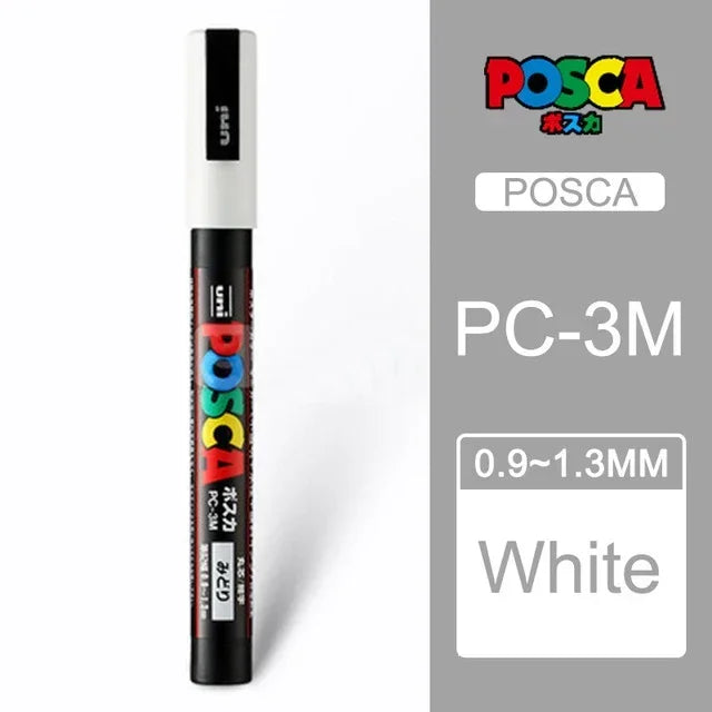 Buy The Best By Artsulli - Art is Long Life Short - 1 PC Japan Uni Posca Paint Marker Pen,PC-3M 0.9-1.3mm Acrylic Pen For CD Metal Glass