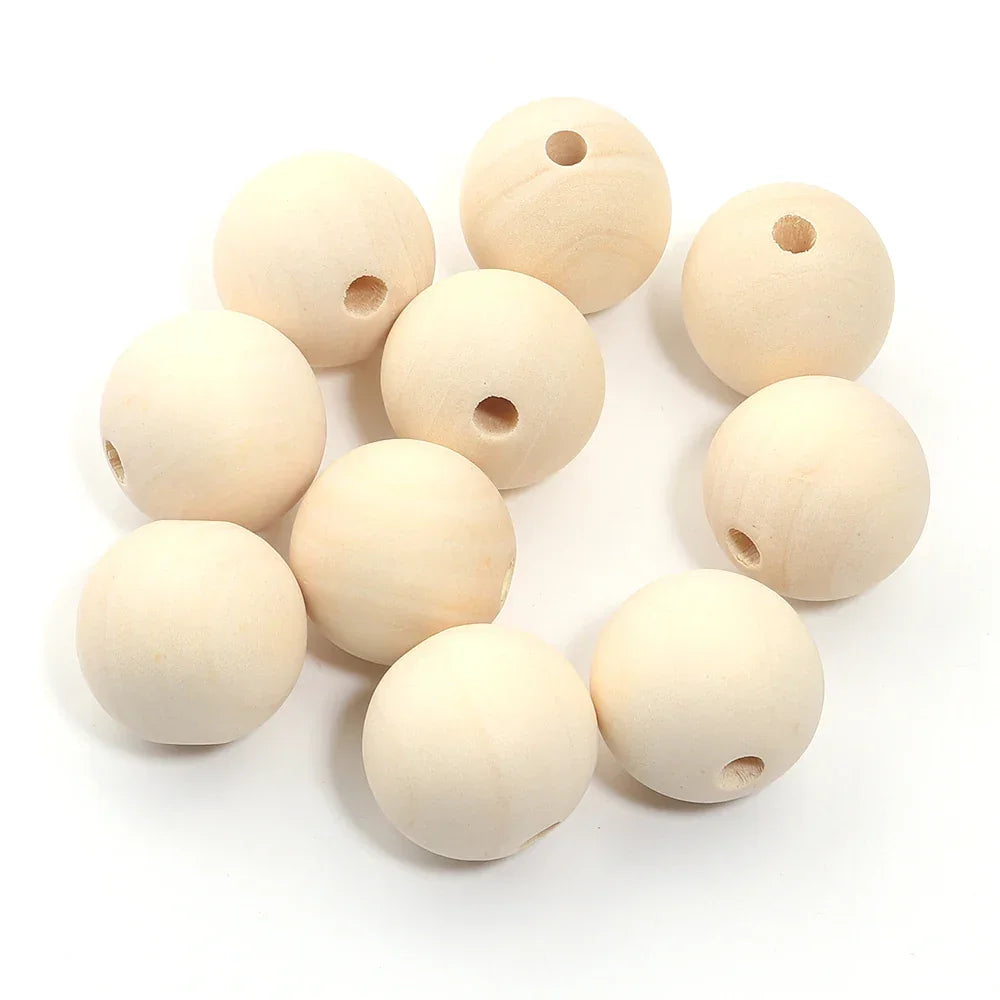 Buy The Best By Artsulli - Art is Long Life Short - 10-100pcs 6-30mm Natural Wood Beads Round Unfinished Wooden Balls for DIY Crafts Kids