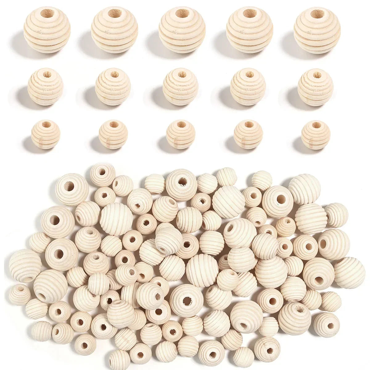 Buy The Best By Artsulli - Art is Long Life Short - 10-100pcs 6-30mm Natural Wood Beads Round Unfinished Wooden Balls for DIY Crafts Kids