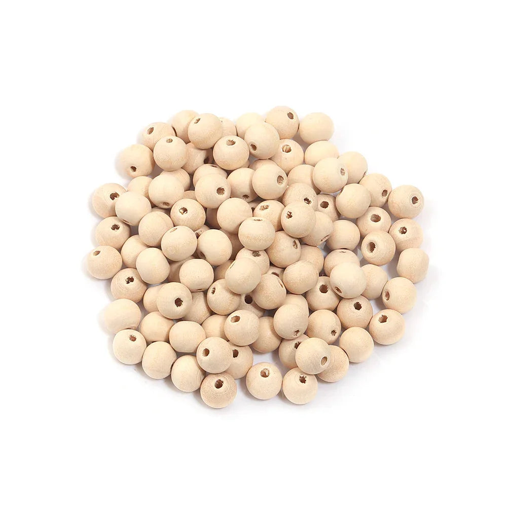 Buy The Best By Artsulli - Art is Long Life Short - 10-100pcs 6-30mm Natural Wood Beads Round Unfinished Wooden Balls for DIY Crafts Kids