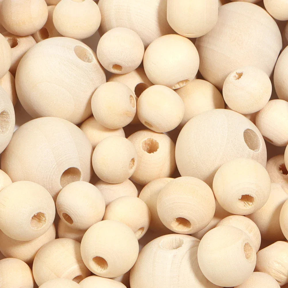 Buy The Best By Artsulli - Art is Long Life Short - 10-100pcs 6-30mm Natural Wood Beads Round Unfinished Wooden Balls for DIY Crafts Kids