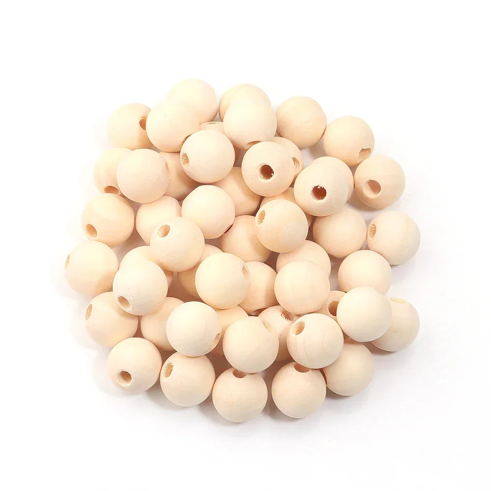 Buy The Best By Artsulli - Art is Long Life Short - 10-100pcs 6-30mm Natural Wood Beads Round Unfinished Wooden Balls for DIY Crafts Kids