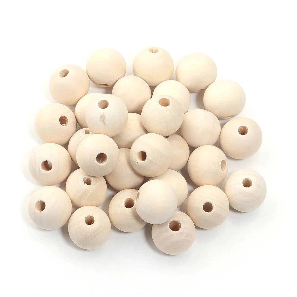 Buy The Best By Artsulli - Art is Long Life Short - 10-100pcs 6-30mm Natural Wood Beads Round Unfinished Wooden Balls for DIY Crafts Kids