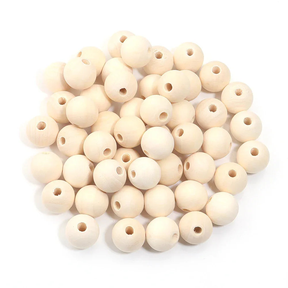 Buy The Best By Artsulli - Art is Long Life Short - 10-100pcs 6-30mm Natural Wood Beads Round Unfinished Wooden Balls for DIY Crafts Kids