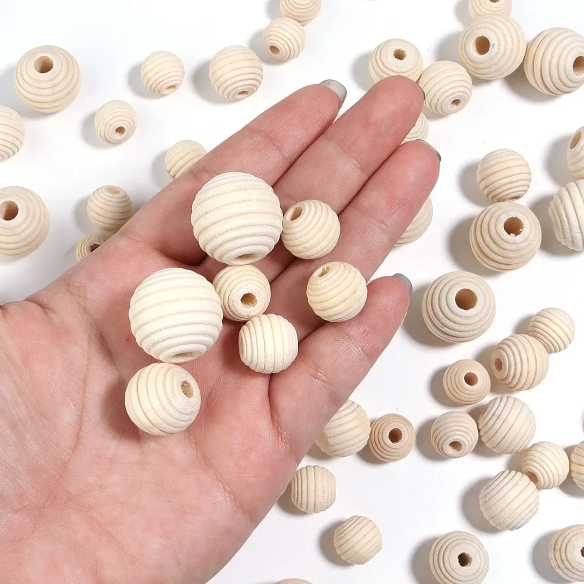 Buy The Best By Artsulli - Art is Long Life Short - 10-100pcs 6-30mm Natural Wood Beads Round Unfinished Wooden Balls for DIY Crafts Kids