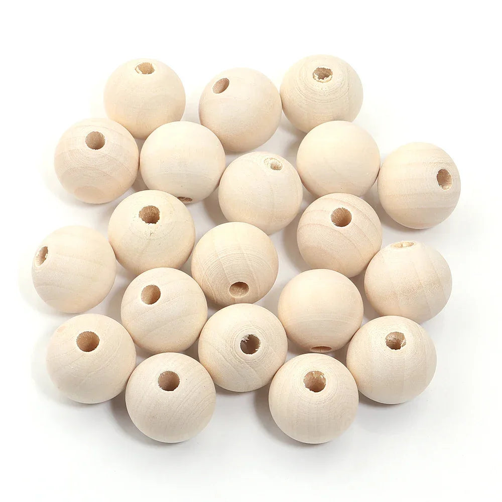 Buy The Best By Artsulli - Art is Long Life Short - 10-100pcs 6-30mm Natural Wood Beads Round Unfinished Wooden Balls for DIY Crafts Kids