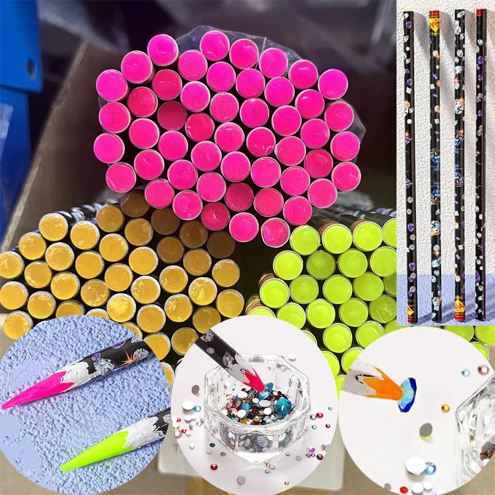 Buy The Best By Artsulli - Art is Long Life Short - 10-1Pcs Dotting Pen Pencil White Wax Wood Picker Rhinestones Gems Picking Tool Pick Up