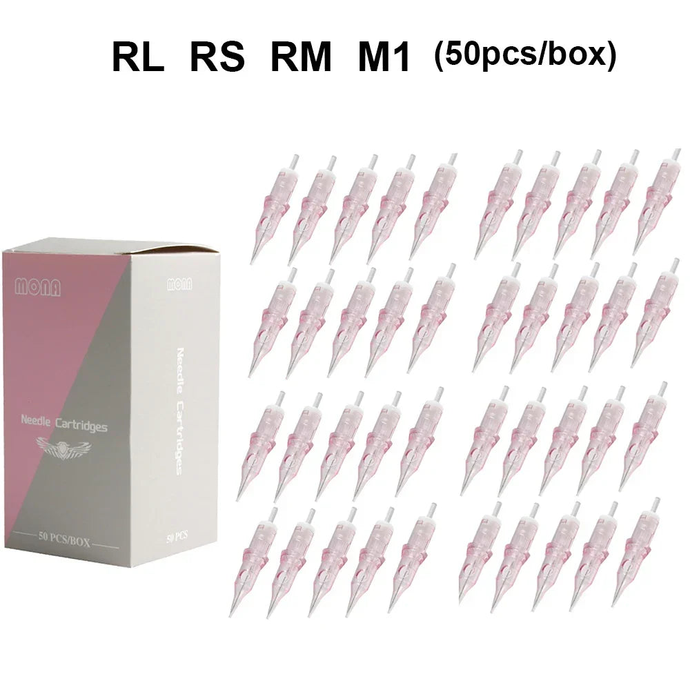 Buy The Best By Artsulli - Art is Long Life Short - 10/20/50/100pcs 1RL 3RL 7RL Practice Drawing for Motor PMU Tattoo Pen Grip Cartridge