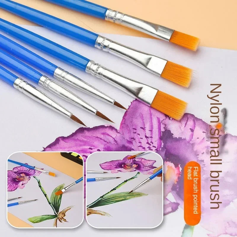 Buy The Best By Artsulli - Art is Long Life Short - 10/20/50Pcs Painting Brushes Set Round Flat Hair Nylon Paint Brush Pen for Oil Acrylic