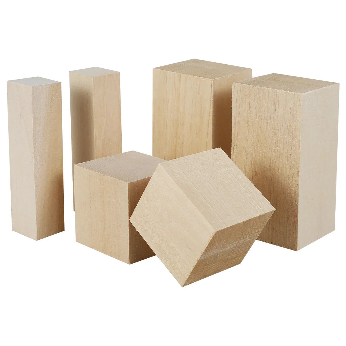 Buy The Best By Artsulli - Art is Long Life Short - 10/24Pcs DIY Basswood Carving Block Natural Soft Wood Unfinished Beginner Craft
