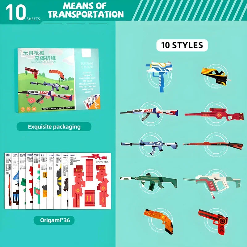 Buy The Best By Artsulli - Art is Long Life Short - 10/36/37 Sheets Origami Kit DIY Paper Craft Projects Supplies Montessori Educational