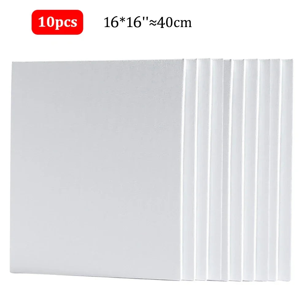 Buy The Best By Artsulli - Art is Long Life Short - 10 Pcs Canvas Board Painting Cotton Blank,Primed White,Suitable For Oil