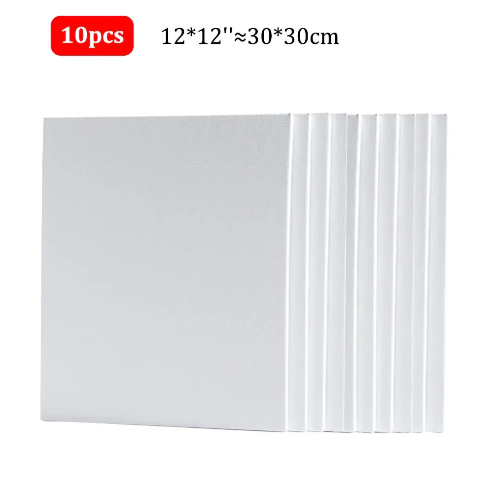 Buy The Best By Artsulli - Art is Long Life Short - 10 Pcs Canvas Board Painting Cotton Blank,Primed White,Suitable For Oil