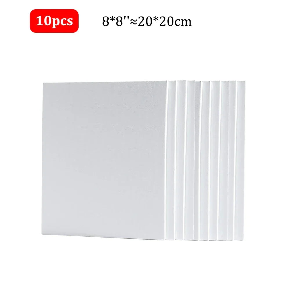 Buy The Best By Artsulli - Art is Long Life Short - 10 Pcs Canvas Board Painting Cotton Blank,Primed White,Suitable For Oil