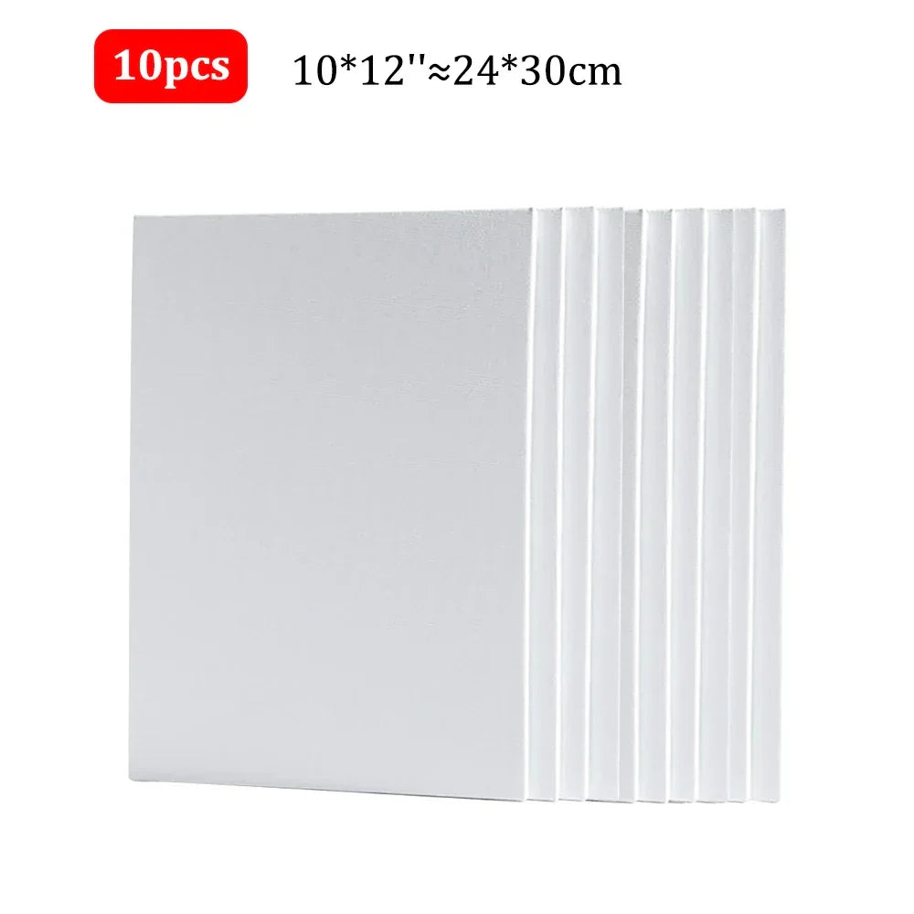 Buy The Best By Artsulli - Art is Long Life Short - 10 Pcs Canvas Board Painting Cotton Blank,Primed White,Suitable For Oil