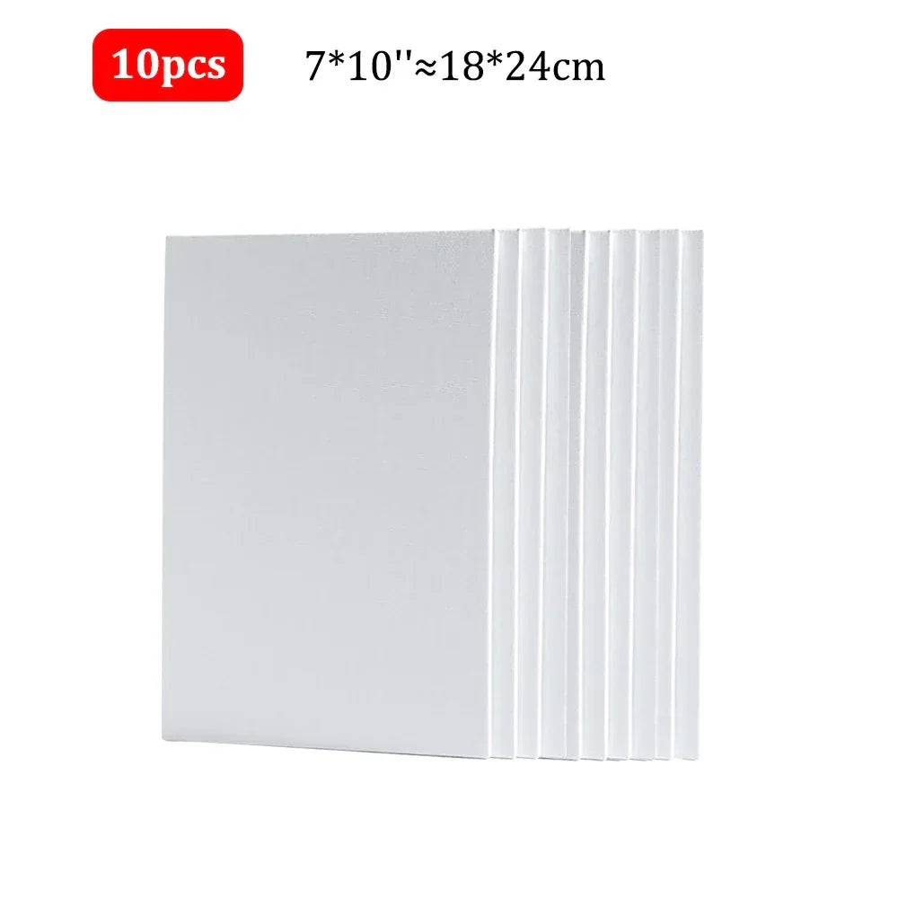 Buy The Best By Artsulli - Art is Long Life Short - 10 Pcs Canvas Board Painting Cotton Blank,Primed White,Suitable For Oil