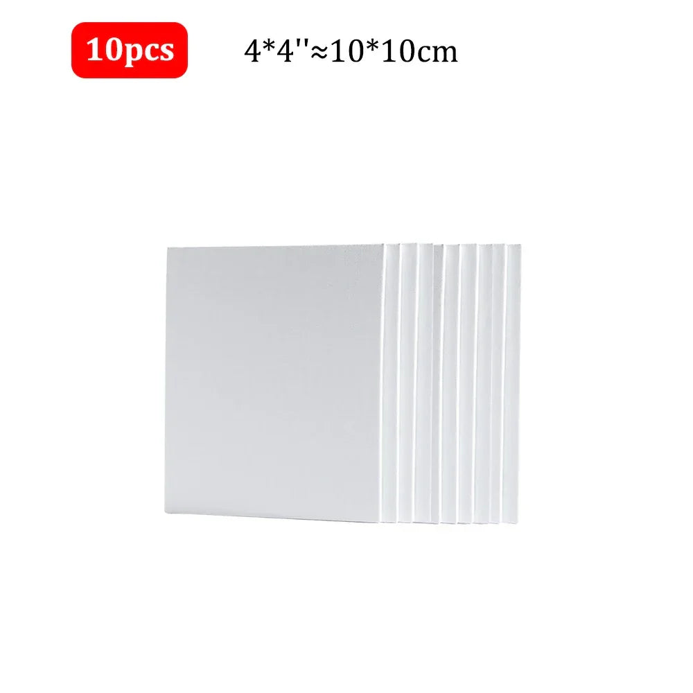 Buy The Best By Artsulli - Art is Long Life Short - 10 Pcs Canvas Board Painting Cotton Blank,Primed White,Suitable For Oil