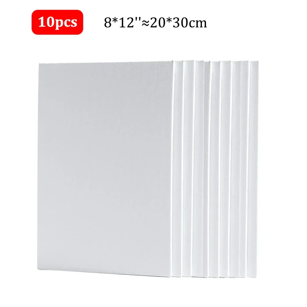 Buy The Best By Artsulli - Art is Long Life Short - 10 Pcs Canvas Board Painting Cotton Blank,Primed White,Suitable For Oil