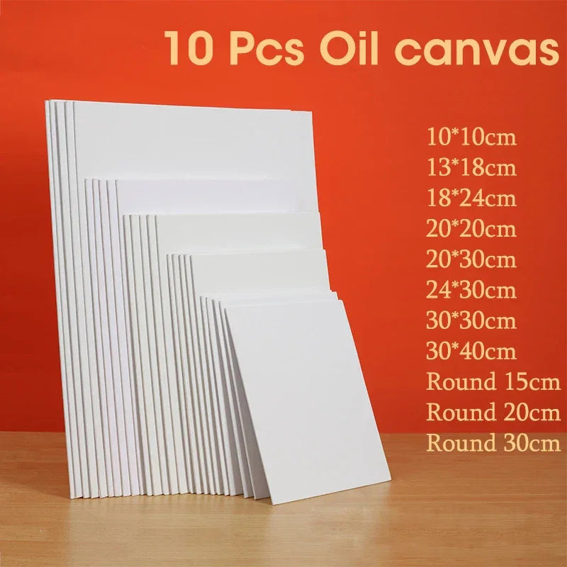 Buy The Best By Artsulli - Art is Long Life Short - 10 Pcs Canvas Board Painting Cotton Blank,Primed White,Suitable For Oil