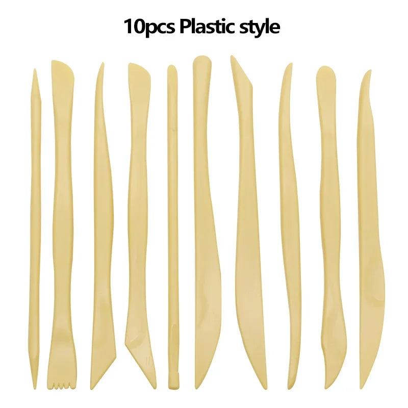 Buy The Best By Artsulli - Art is Long Life Short - 10 PCs Clay Sculpture Tool Set Carving DIY Wooden /Plastic Pottery Knife Tools